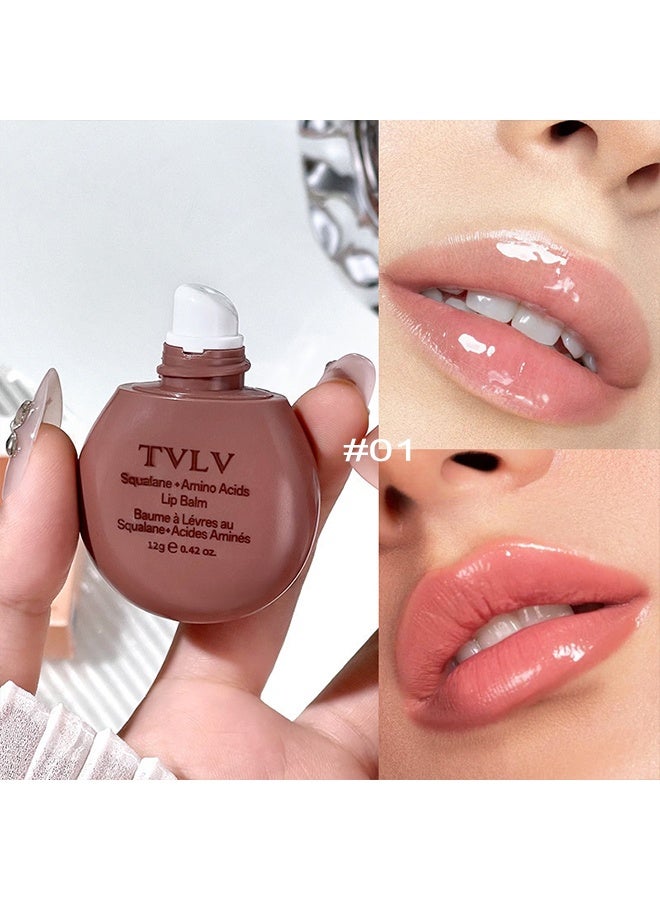 TVLV Squalane+Amino Acids Lip Balm, Sunscreen Lip Balm, Natural Lip Balm,Travel Size Lip for Moisturizer, Lip Balm Hydrating, All-Day Moisture Lip Care 12g,#01 - Image 2